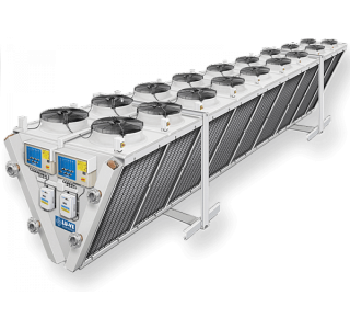 Сухие градирни EHLD с двойным рядом вентиляторов V-образные